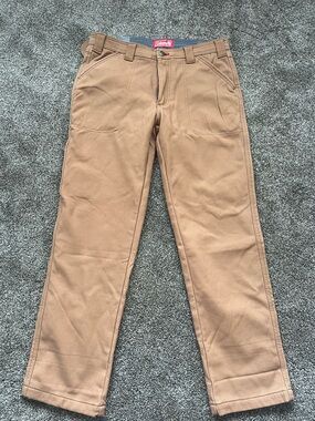 Coleman Men’s Brown/Tan Work Chinos - Rugged Straight Leg